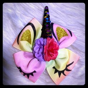 Unicorn Hair Bow